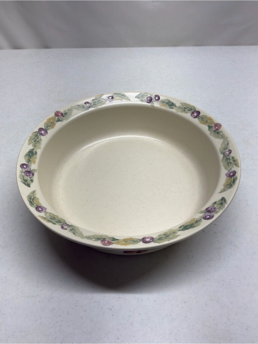 Pfaltzgraff Classic Jamberry Ceramic Casserole Dish with Floral Border